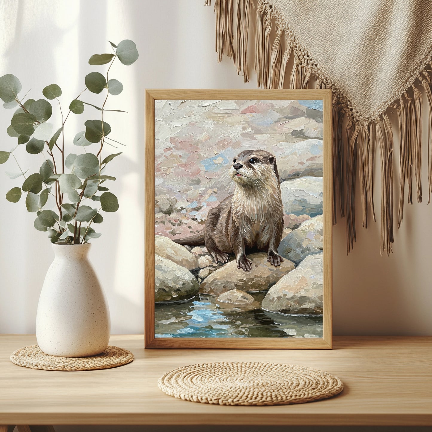 Fischotter am Bach Poster – Raumansicht 3