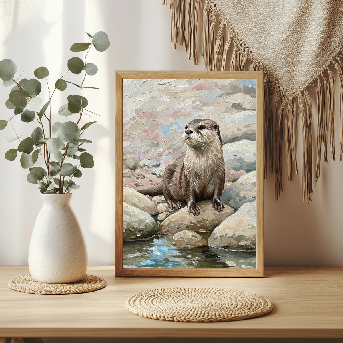 Fischotter am Bach Poster – Raumansicht 3