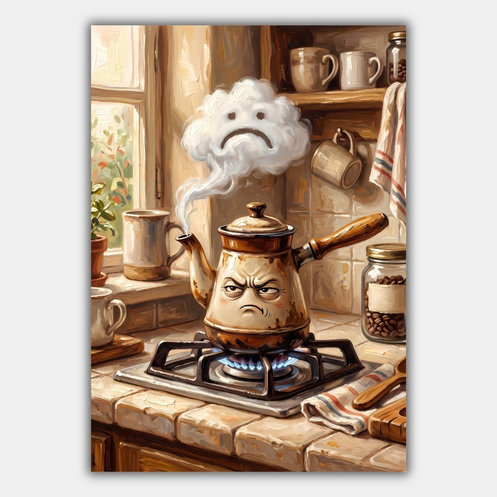 Grantige Kaffeekanne Lustig Poster – Produktansicht 1
