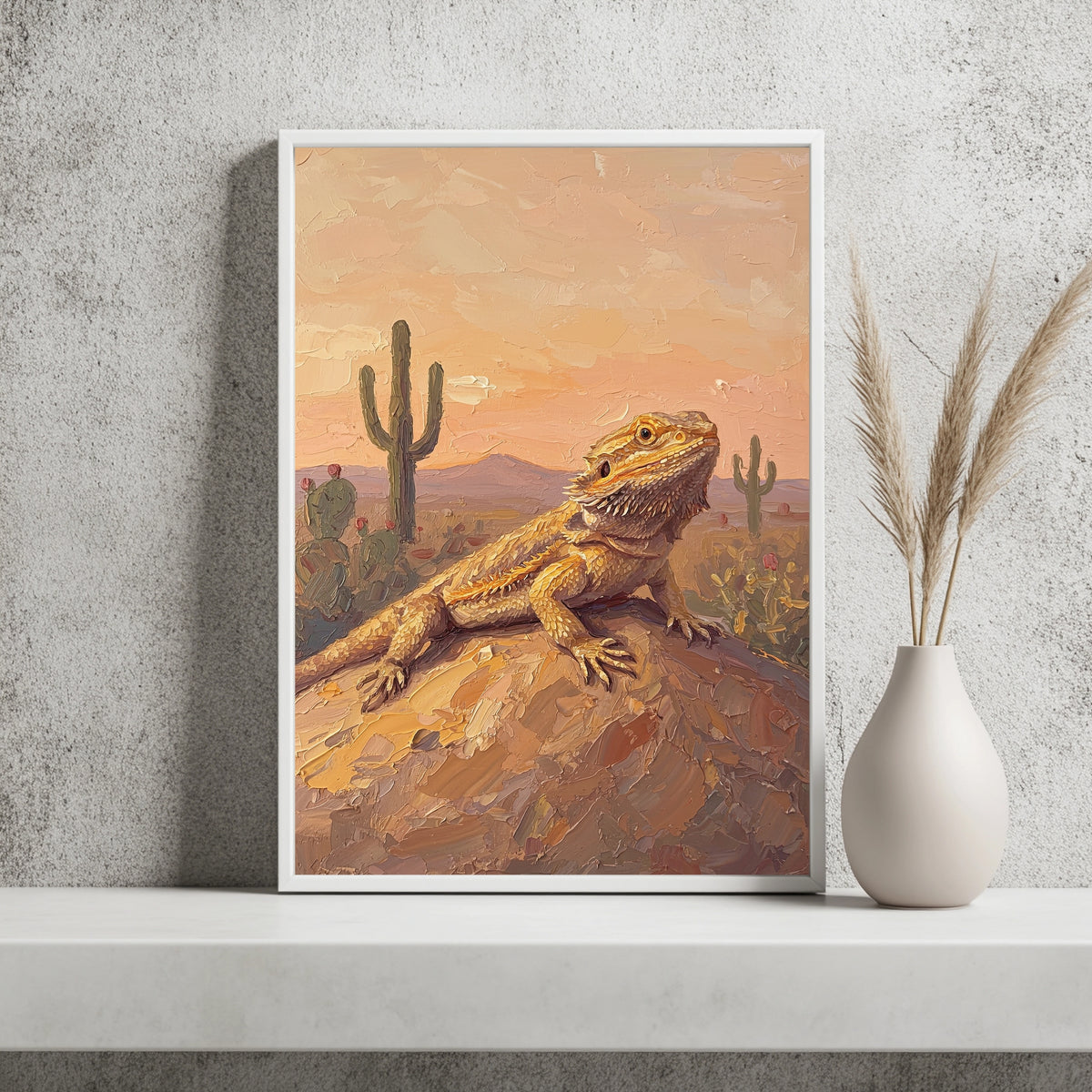 Bartagame in der Wüste Poster – Raumansicht 2