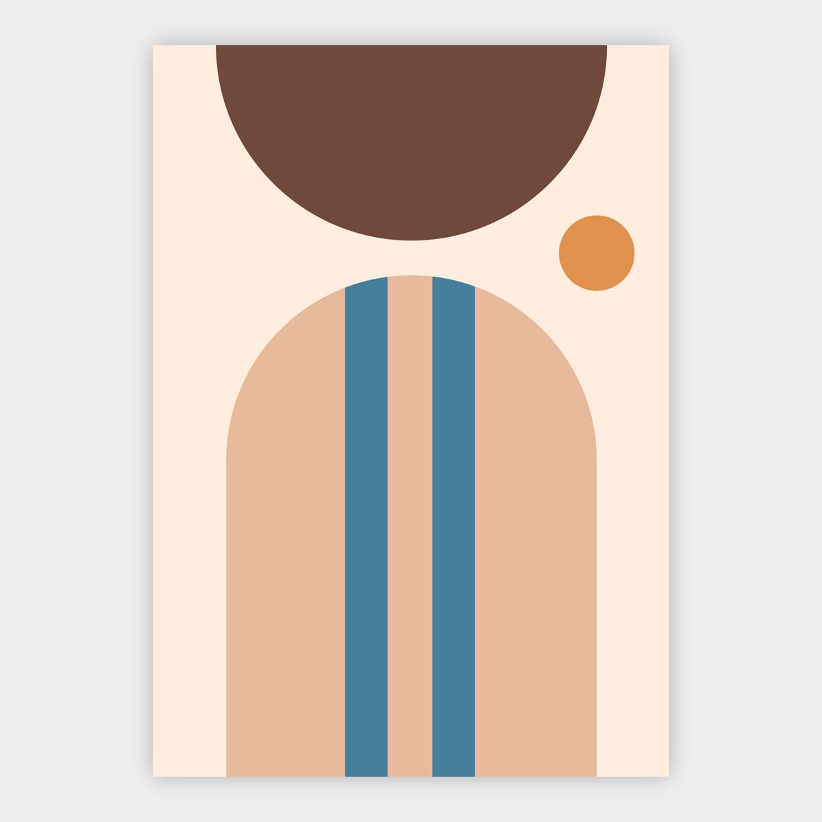Abstrakter Bogen mit Streifen Poster – Freisteller