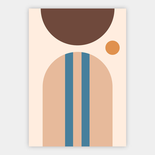 Abstrakter Bogen mit Streifen Poster – Freisteller