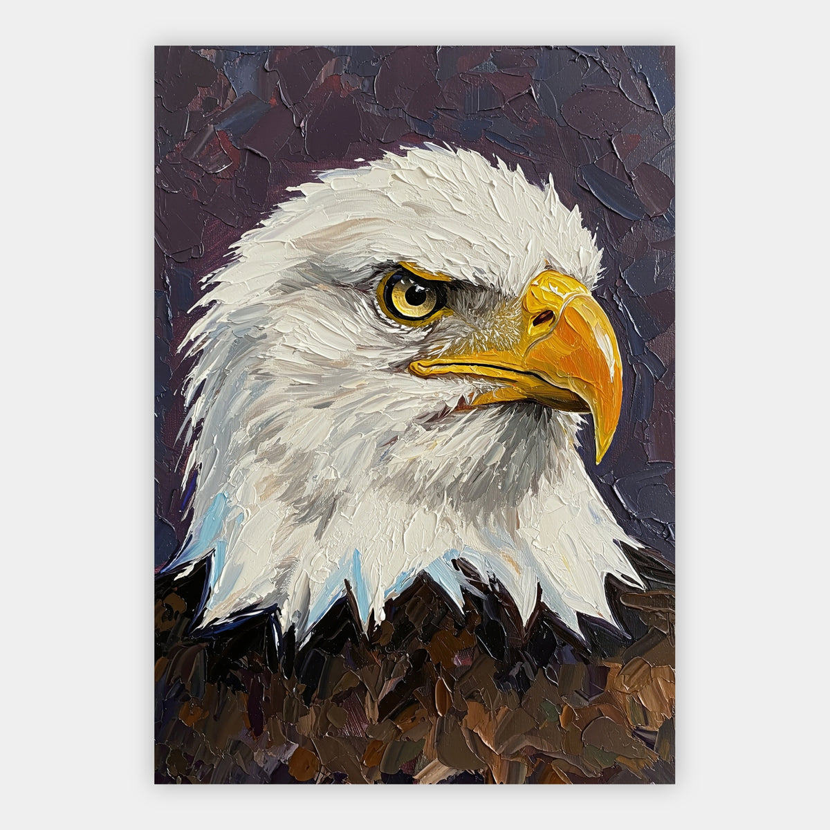 Weißkopfseeadler im Porträt Poster – Freisteller