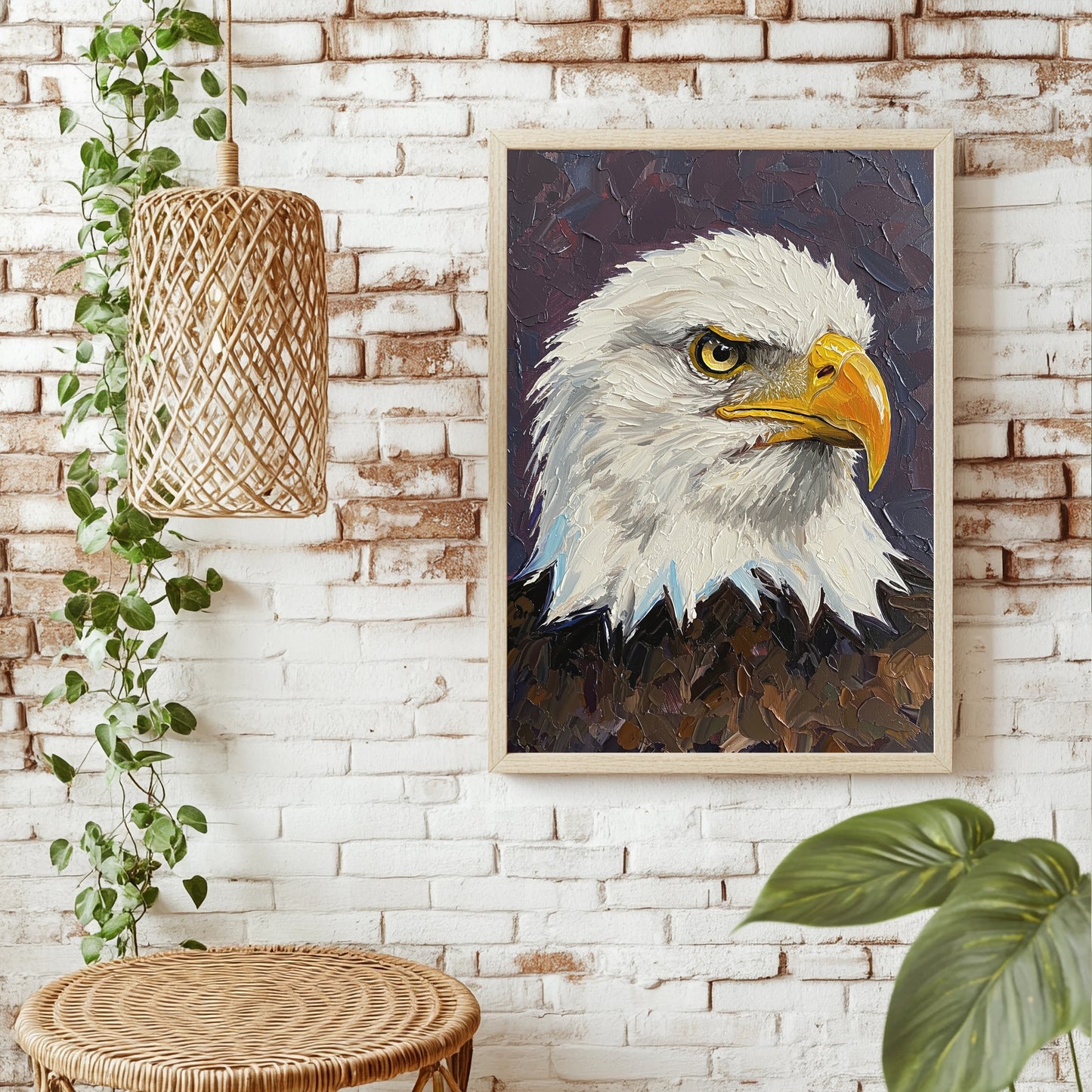 Weißkopfseeadler im Porträt Poster – Raumansicht 1