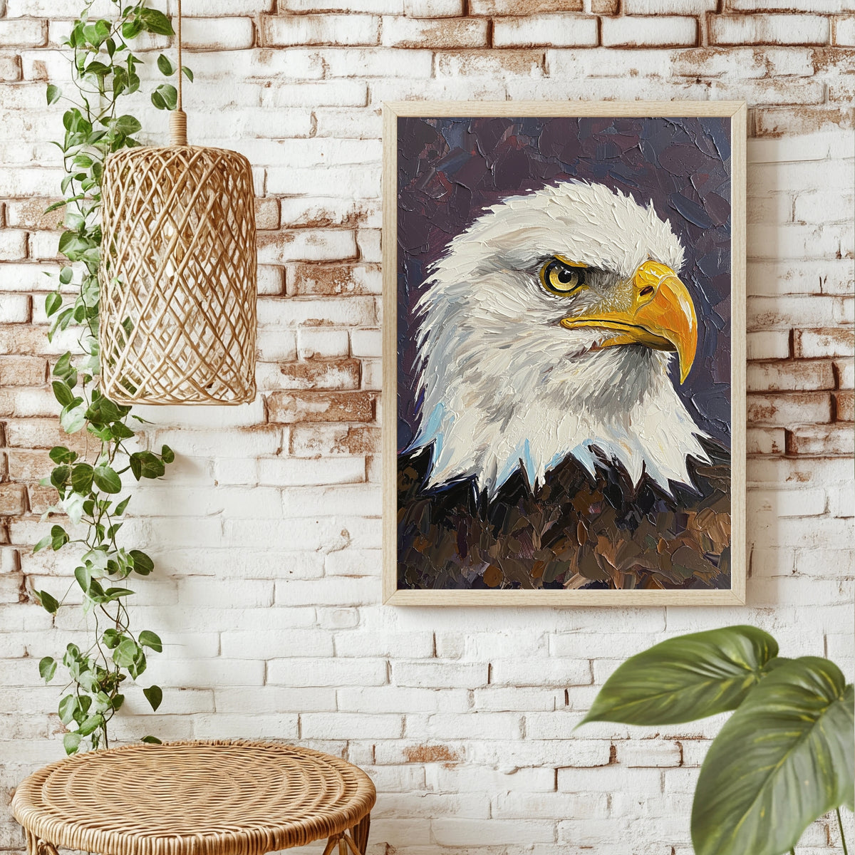 Weißkopfseeadler im Porträt Poster – Raumansicht 1
