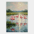 Flamingos am See Poster – Freisteller