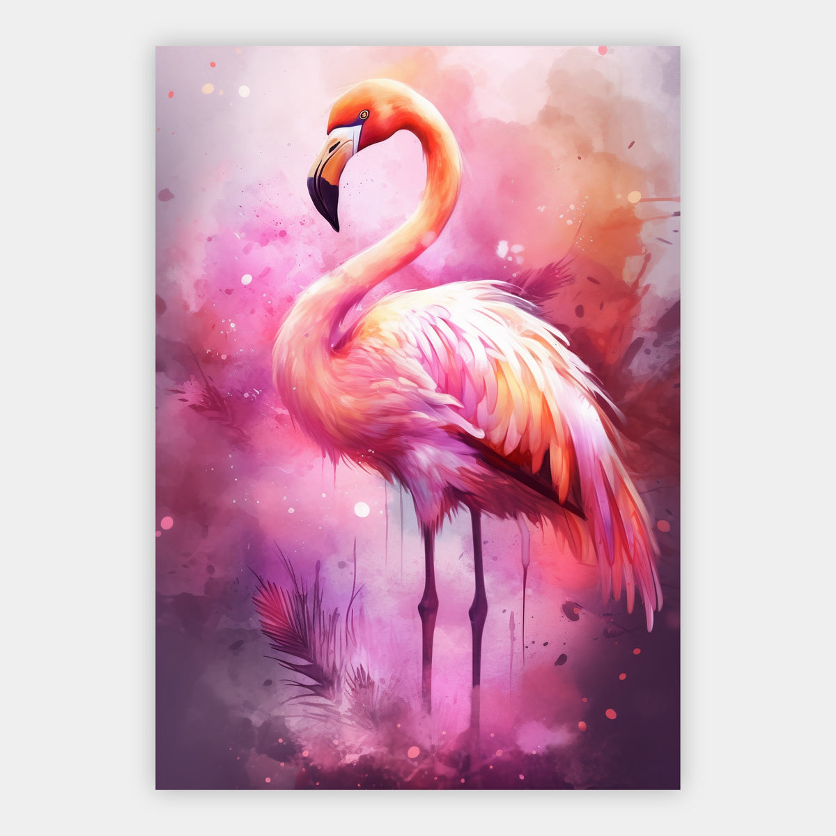 Flamingo in Rosa Poster – Freisteller