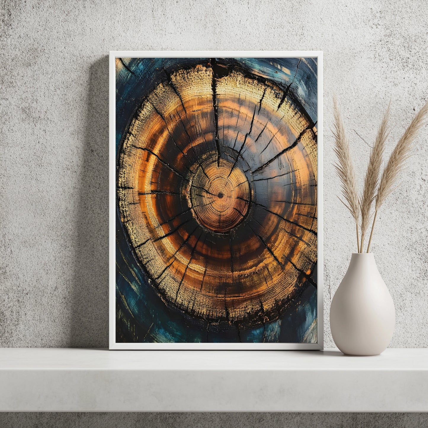 Dunkle Baumringe Poster – Raumansicht 2