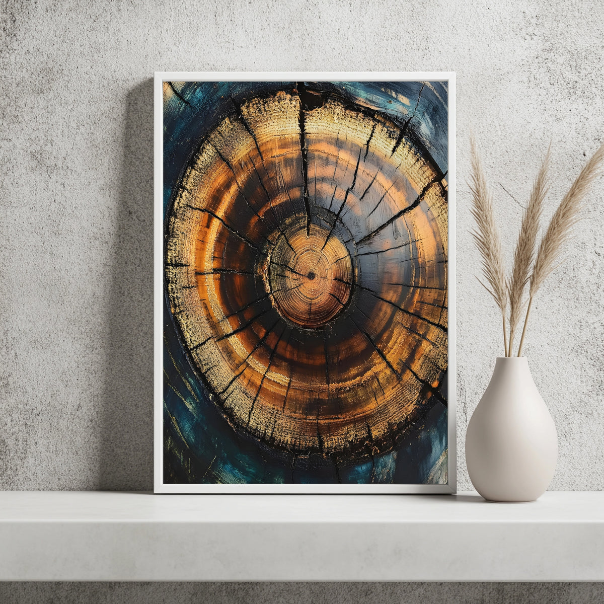 Dunkle Baumringe Poster – Raumansicht 2