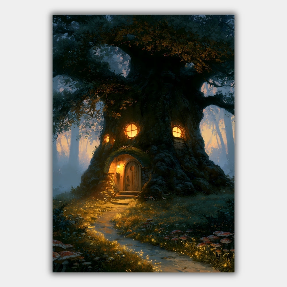 Baumhaus Fantasy Wald Poster – Produktansicht 1