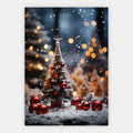 Weihnachtsbaum mit warmem Bokeh Poster – Freisteller