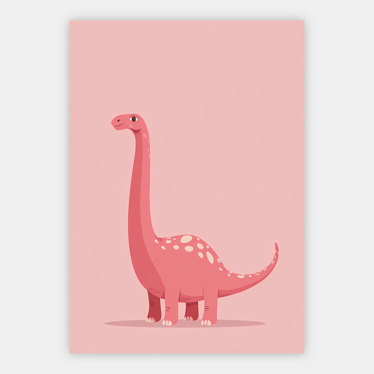 Rosa Langhals-Dinosaurier Poster – Freisteller