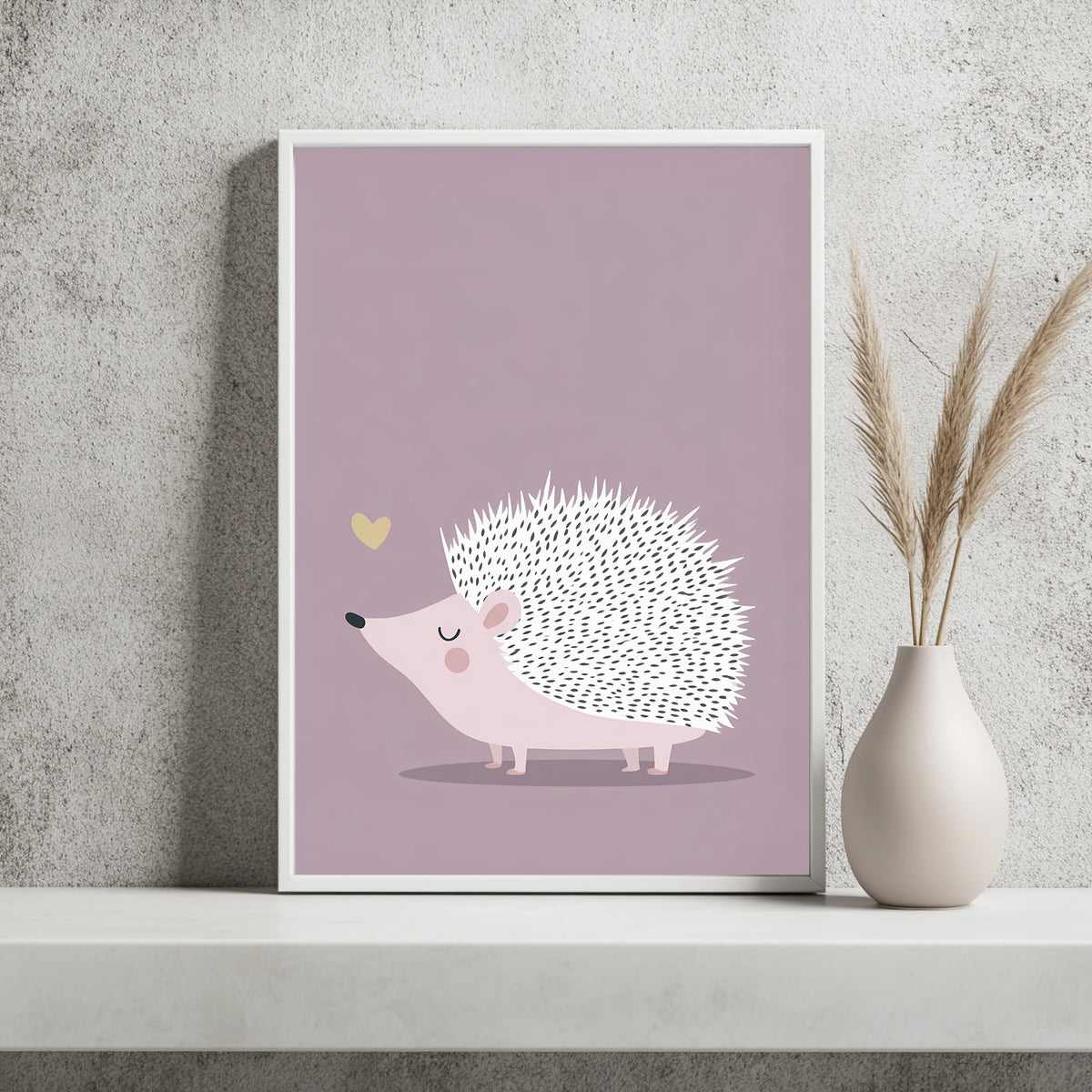 Kleiner Igel in Pastell Poster – Raumansicht 2