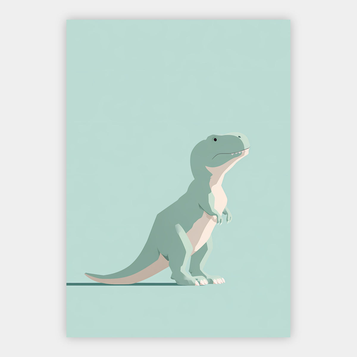 Kleiner T-Rex in Mint Poster – Freisteller