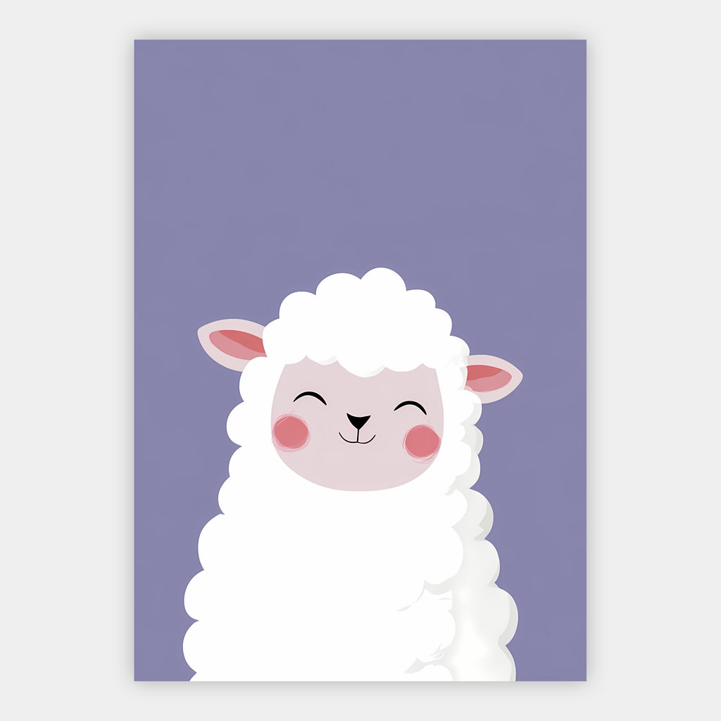 Lächelndes Lämmchen Poster – Freisteller
