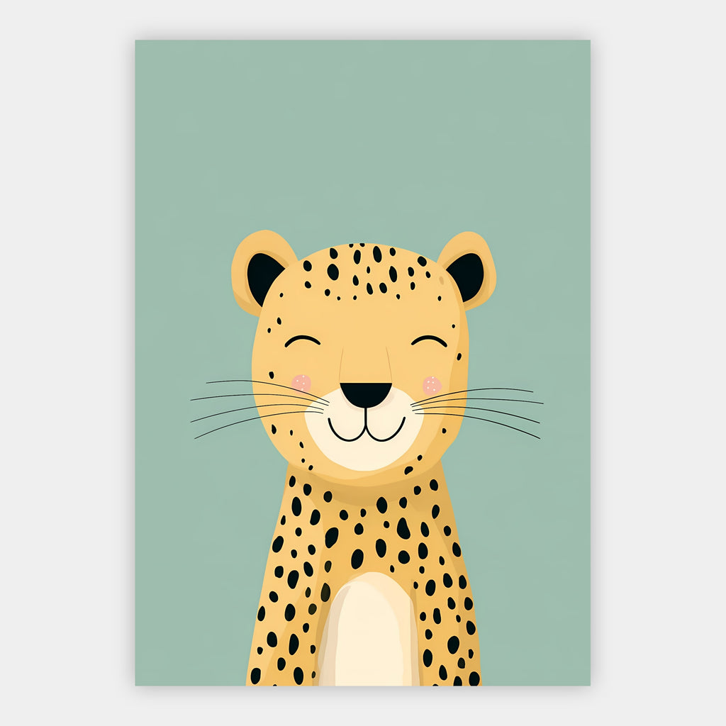 Lächelnder Leopard Poster – Freisteller