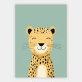 Lächelnder Leopard Poster – Freisteller