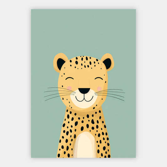 Lächelnder Leopard Poster – Freisteller