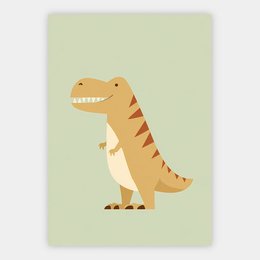 Kleiner T-Rex in Grün Poster – Freisteller