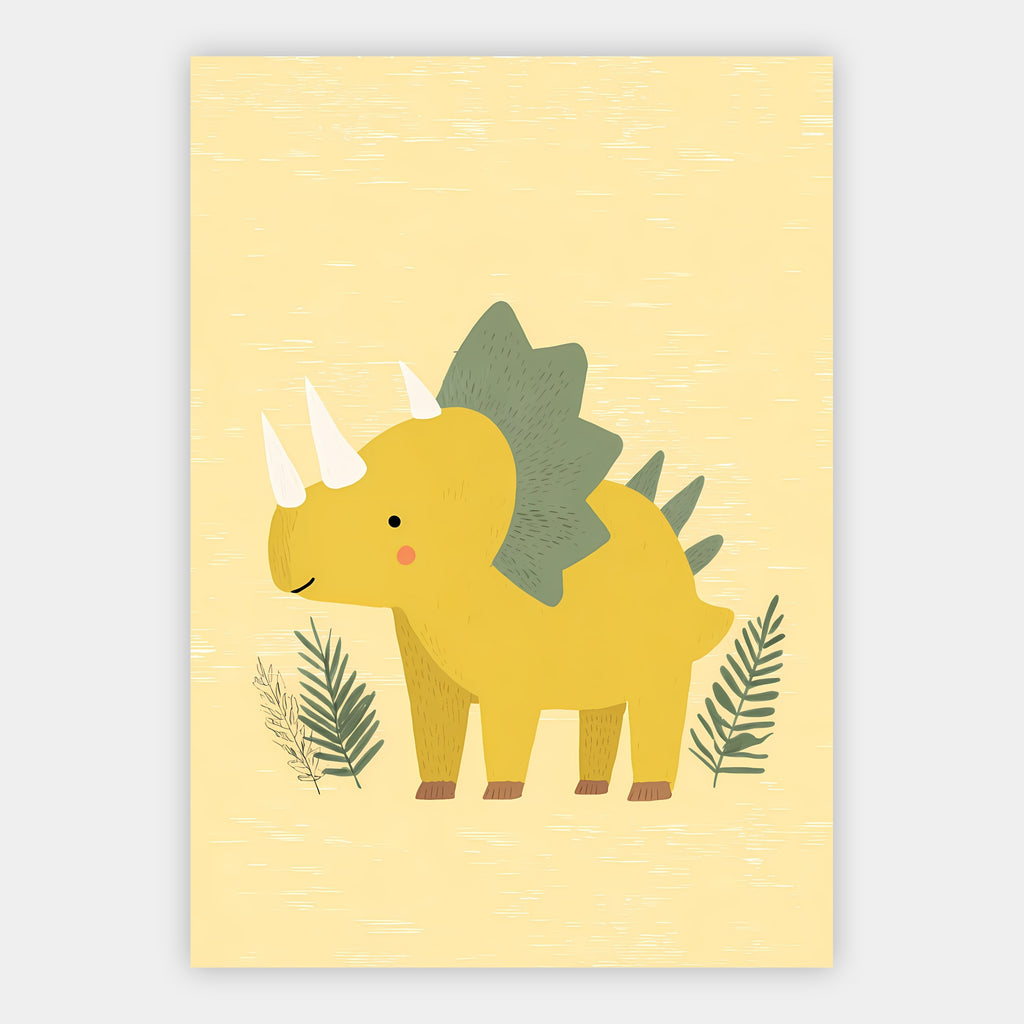 Gelber Stegosaurus Poster – Freisteller
