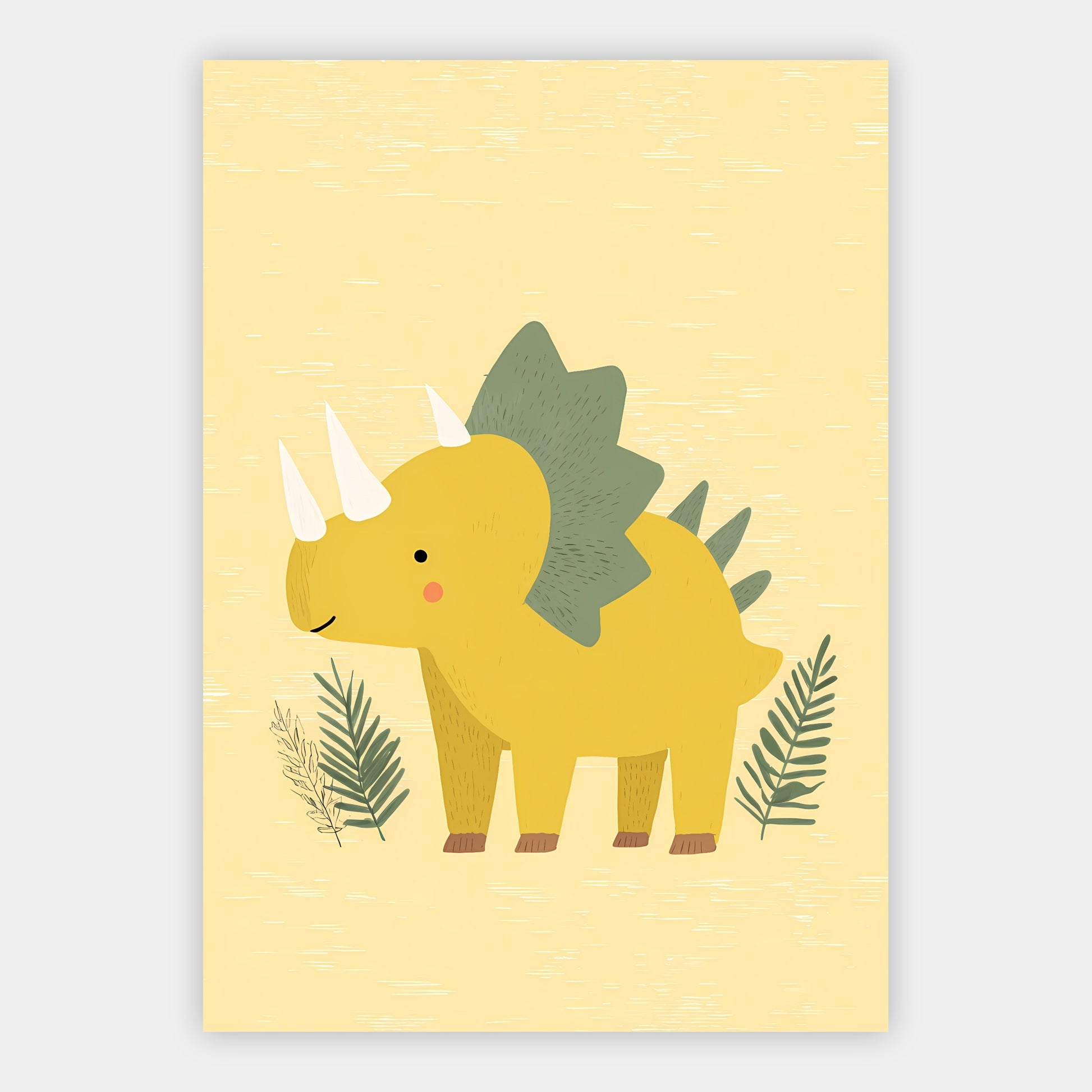 Gelber Stegosaurus Poster – Freisteller