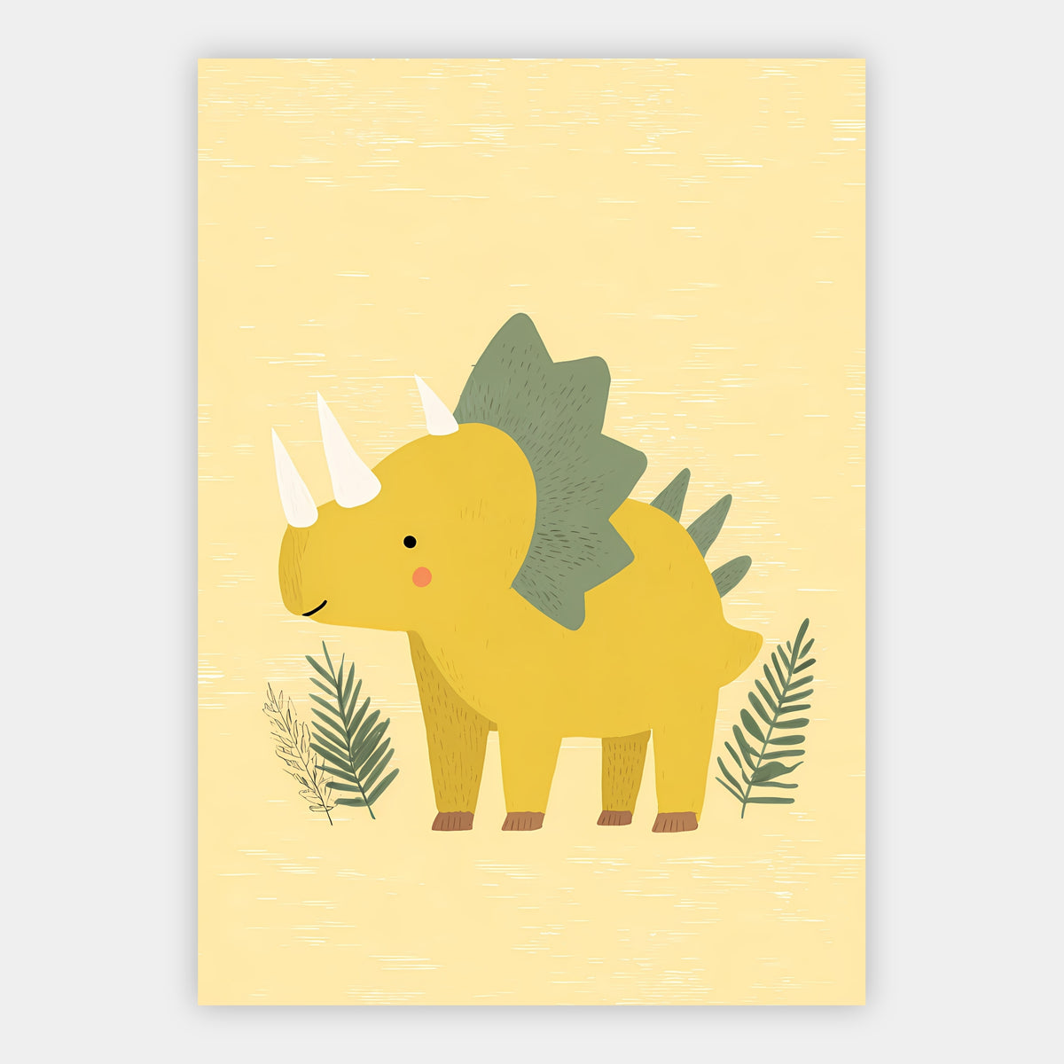 Gelber Stegosaurus Poster – Freisteller