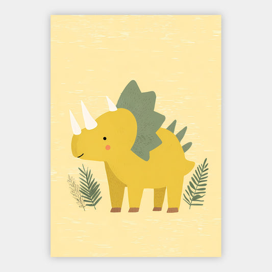 Gelber Stegosaurus Poster – Freisteller