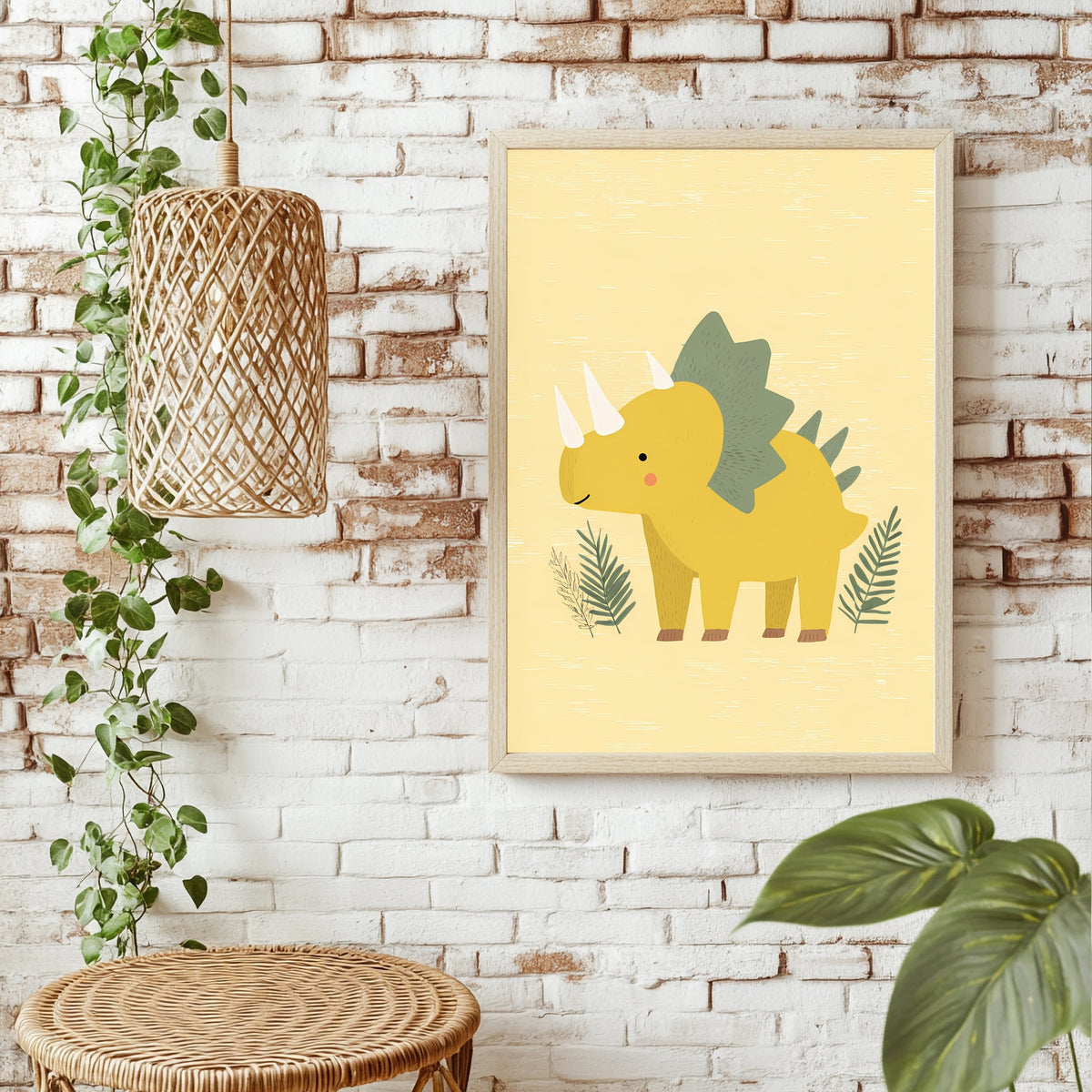 Gelber Stegosaurus Poster – Raumansicht 1