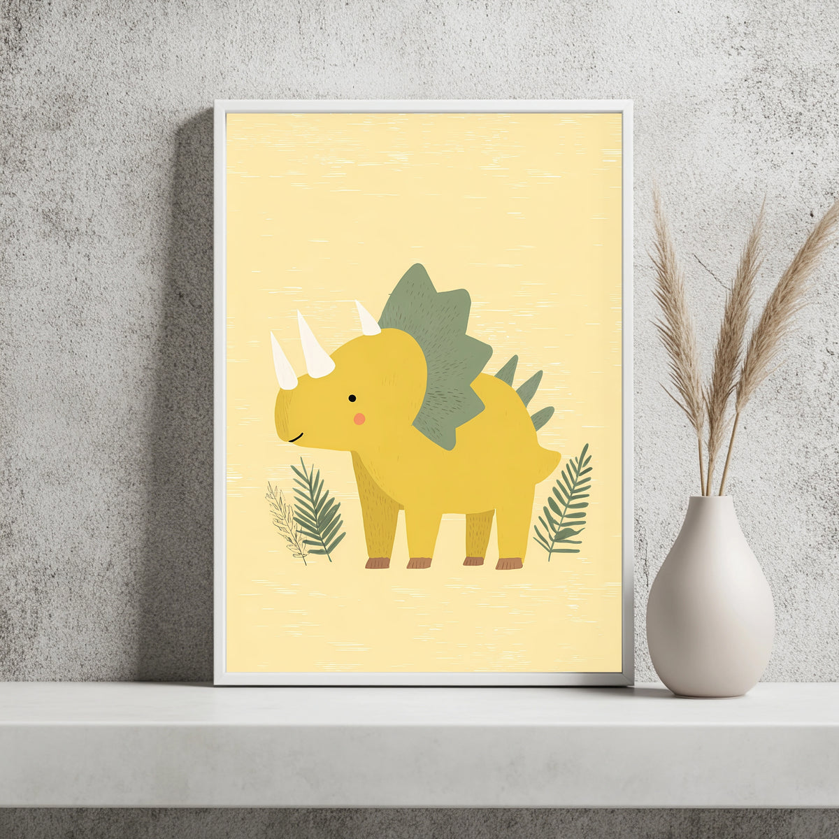 Gelber Stegosaurus Poster – Raumansicht 2