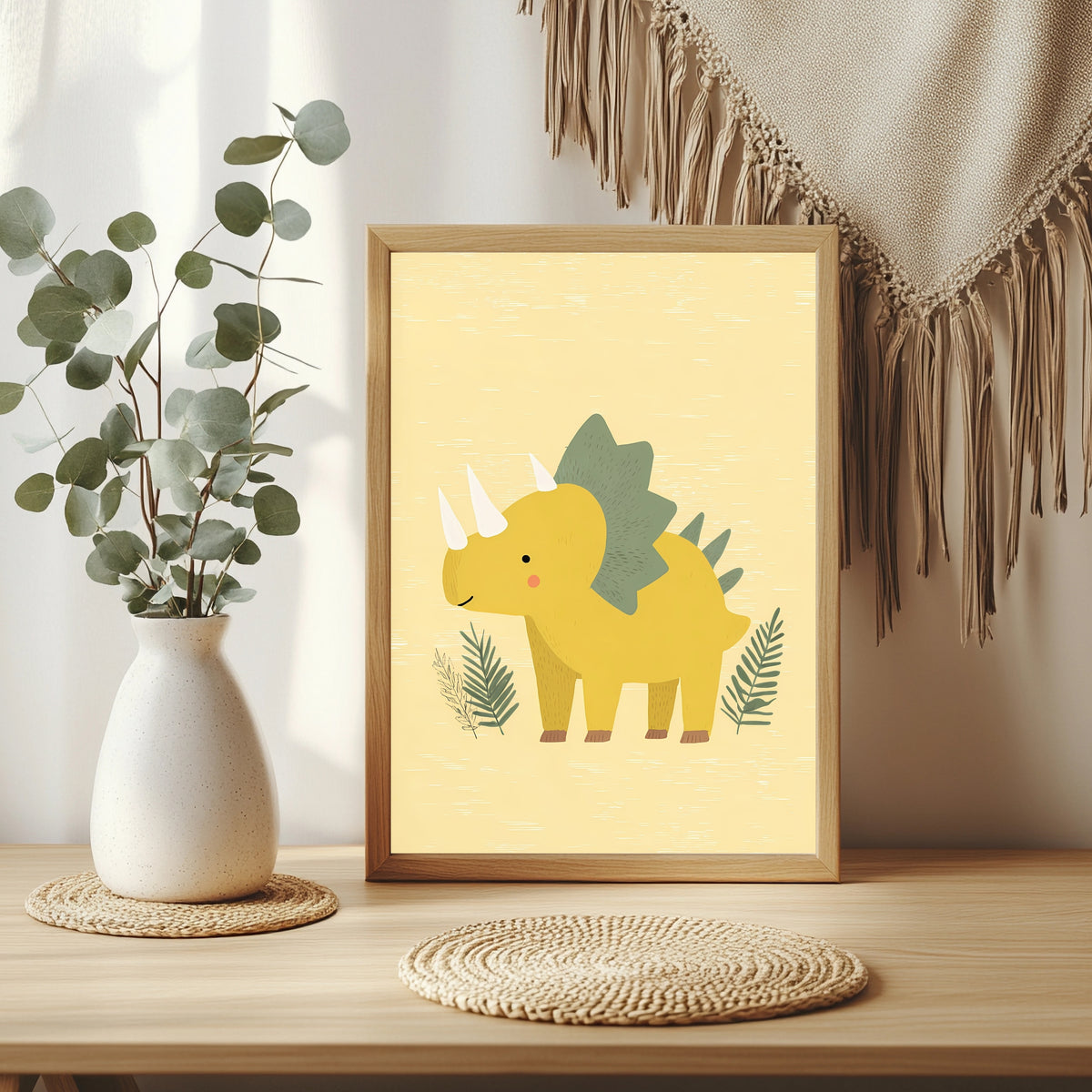 Gelber Stegosaurus Poster – Raumansicht 3