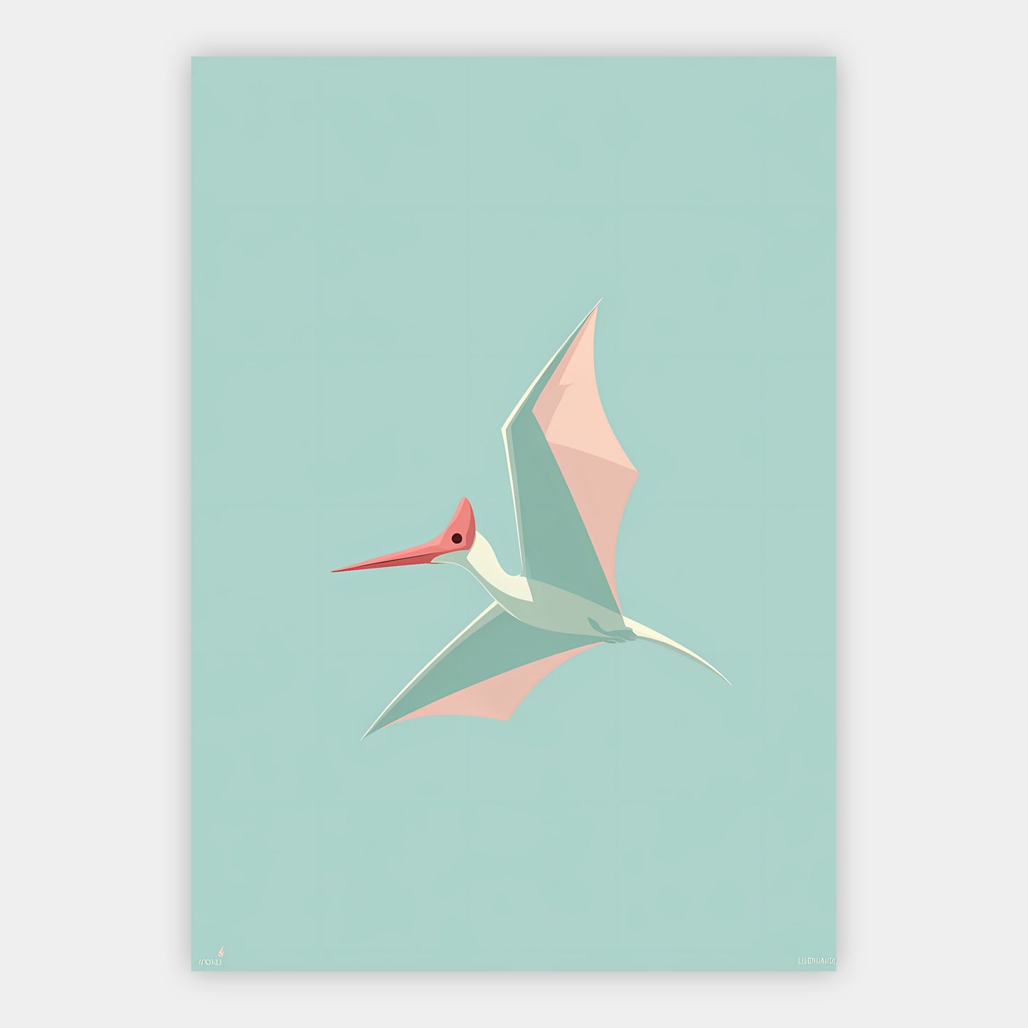 Kolibri in Papieroptik Poster – Freisteller