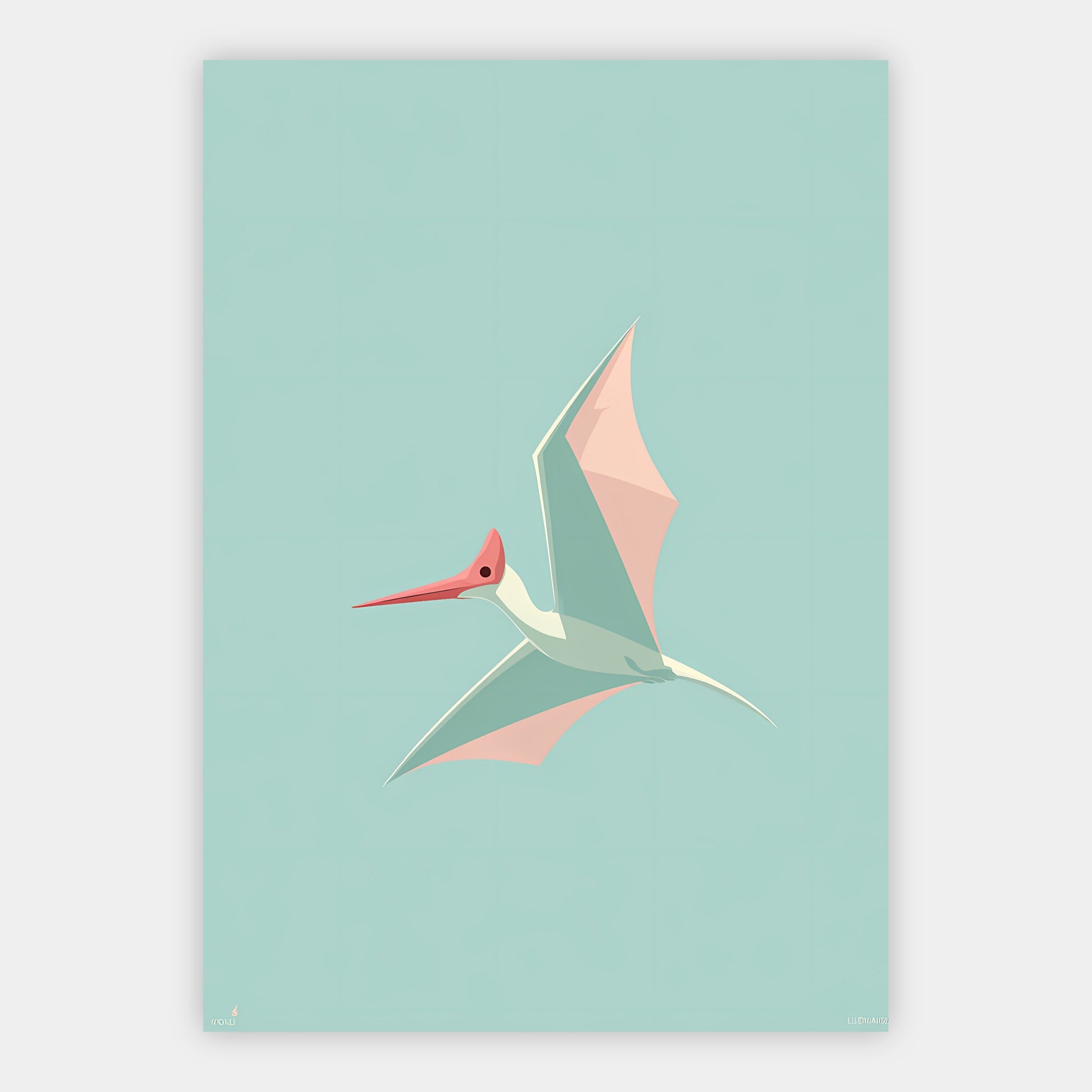 Kolibri in Papieroptik Poster – Freisteller
