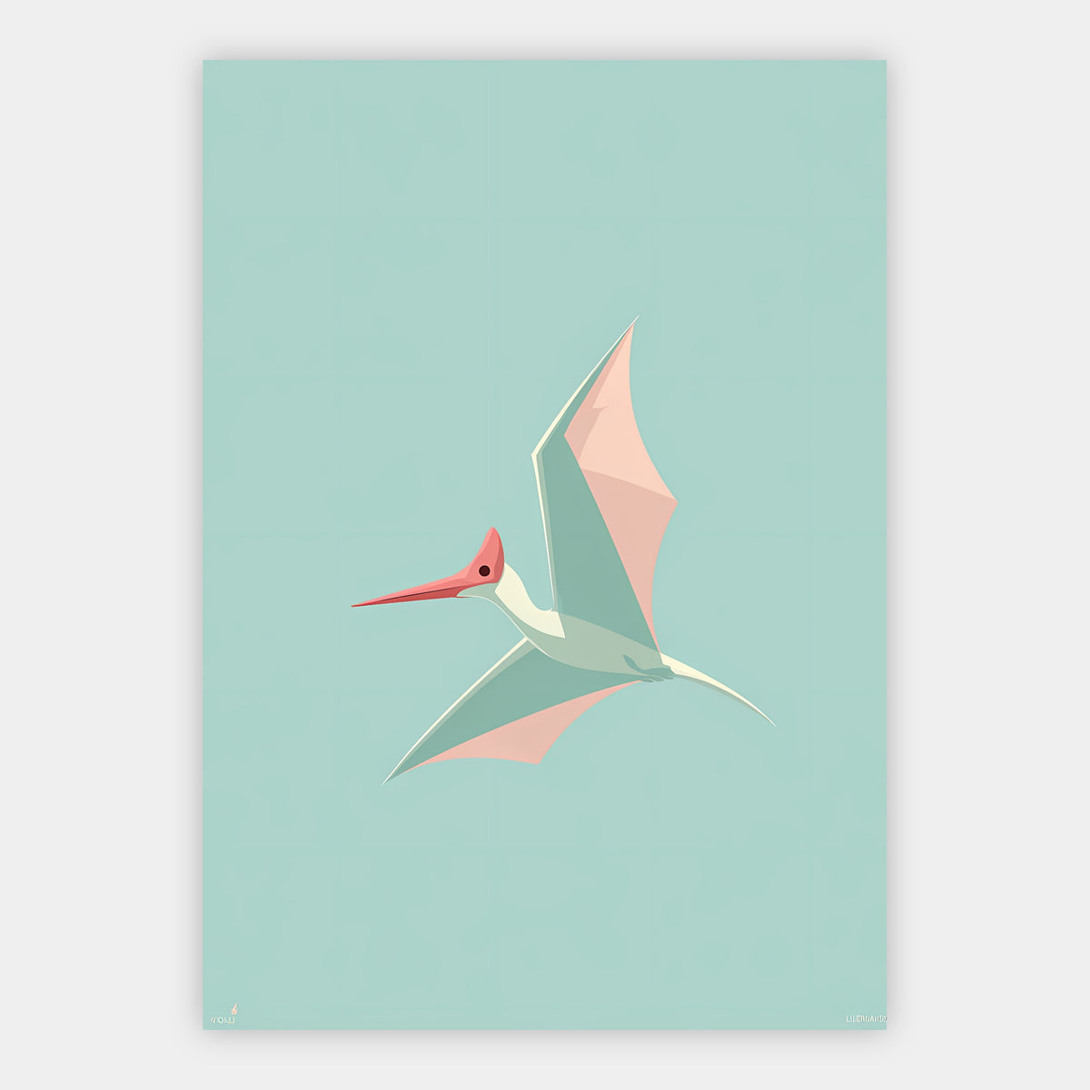 Kolibri in Papieroptik Poster – Freisteller