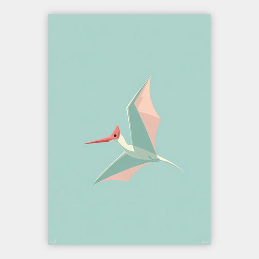 Kolibri in Papieroptik Poster – Freisteller