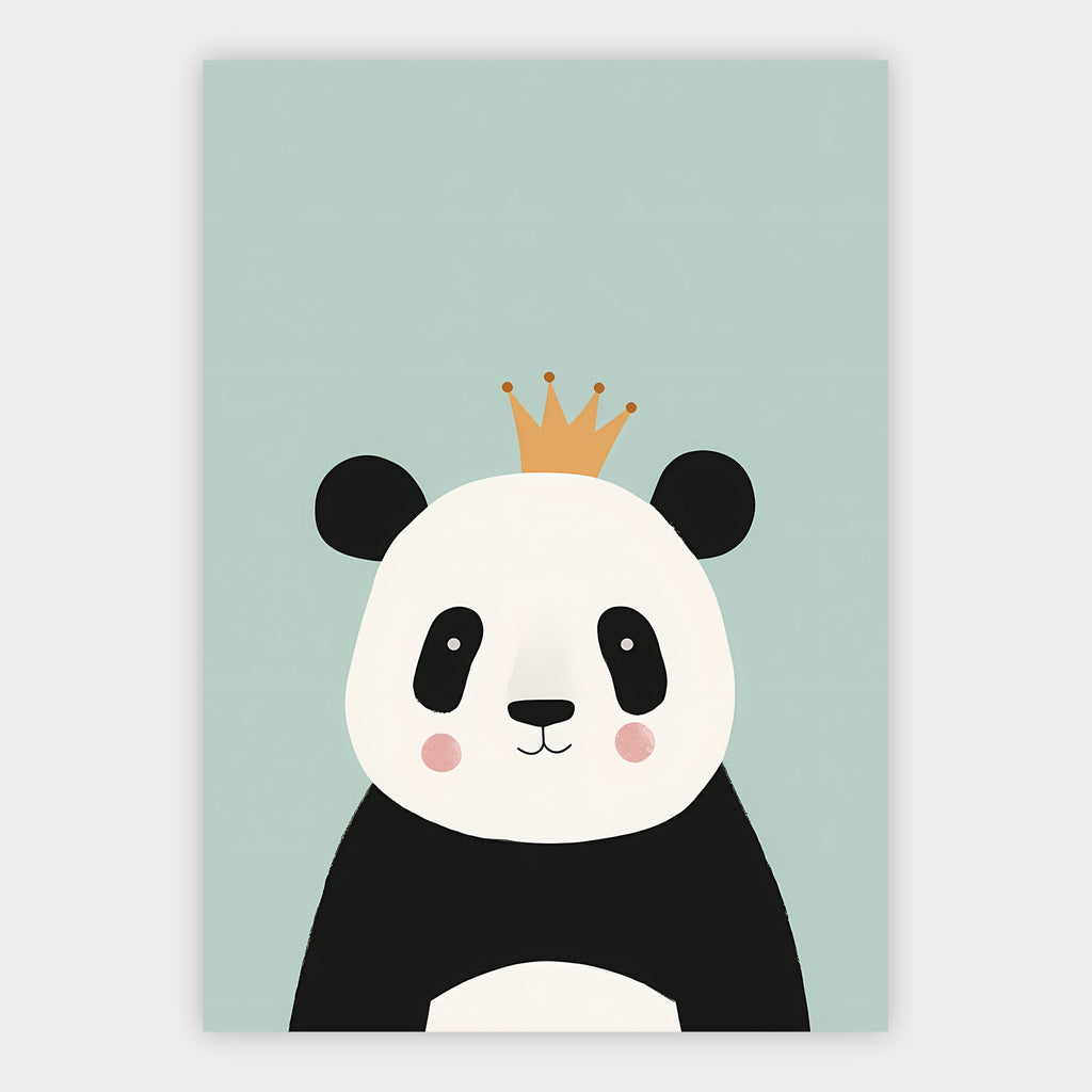 Panda mit Krone Poster – Freisteller