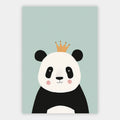 Panda mit Krone Poster – Freisteller