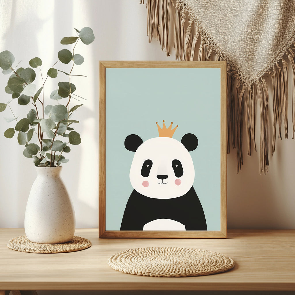 Panda mit Krone Poster – Raumansicht 3