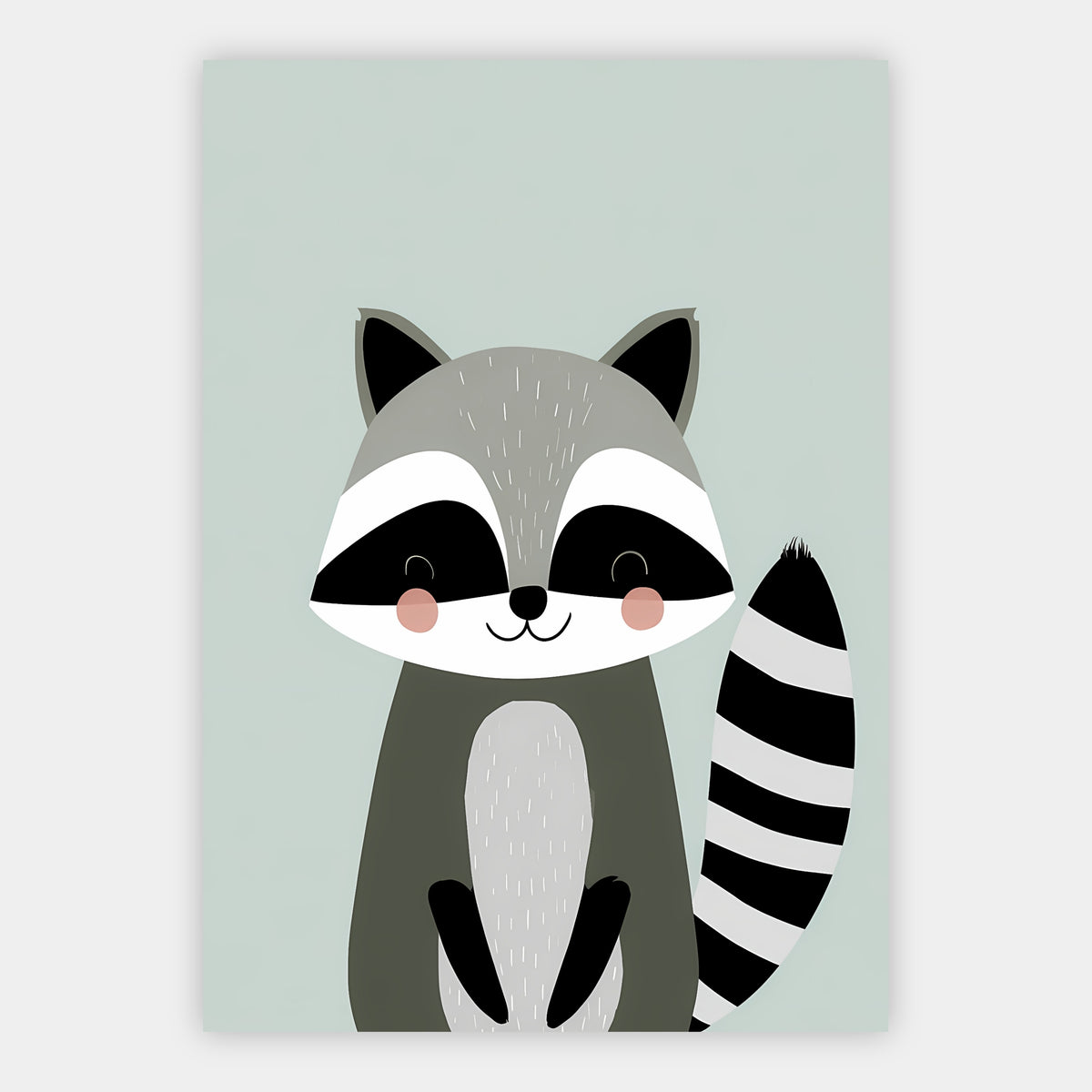 Lächelnder Waschbär Poster – Freisteller