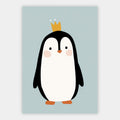 Pinguin mit Krone Poster – Freisteller