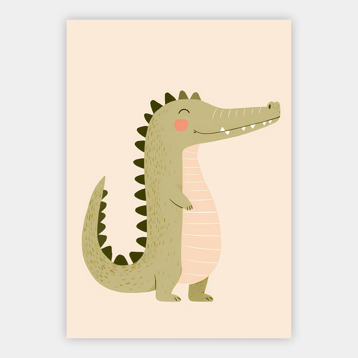 Freundliches Krokodil Poster – Freisteller