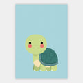 Kleine Schildkröte in Mint Poster – Freisteller