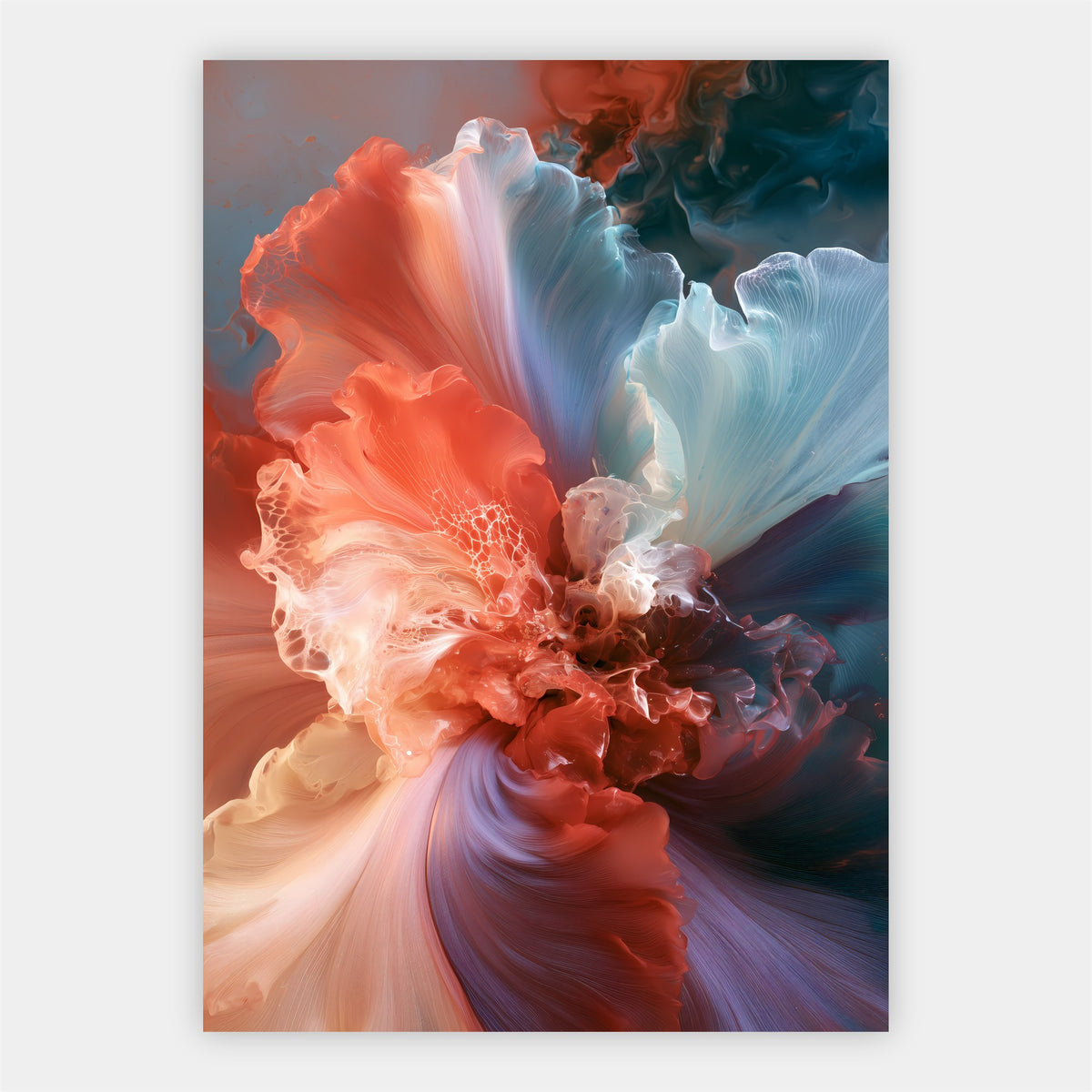 Abstrakte Blüte Poster – Freisteller