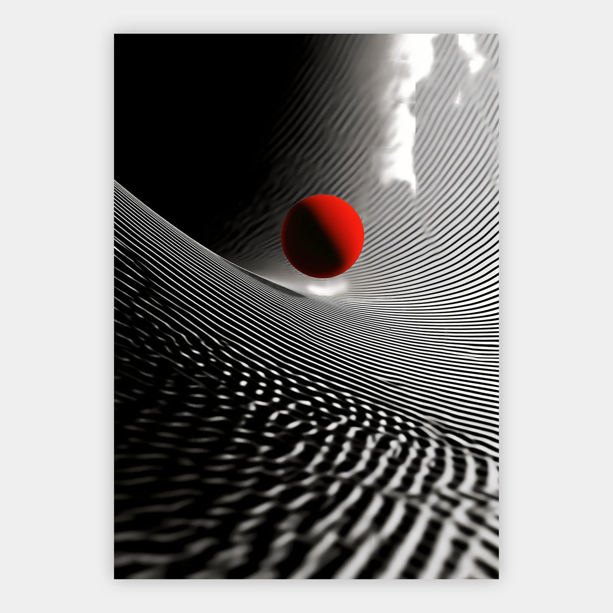Rote Kugel Poster – Freisteller
