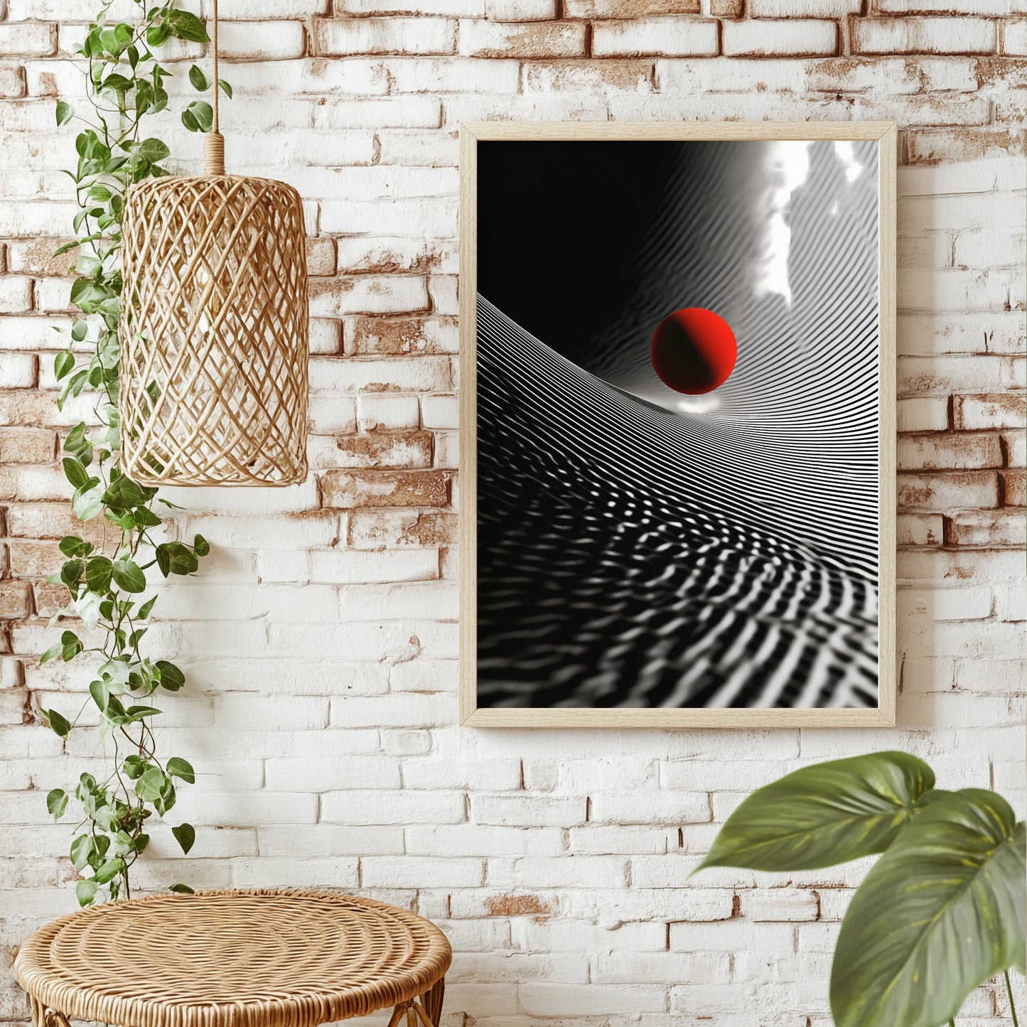 Rote Kugel Poster – Raumansicht 1