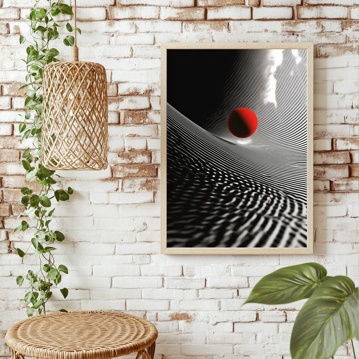 Rote Kugel Poster – Raumansicht 1