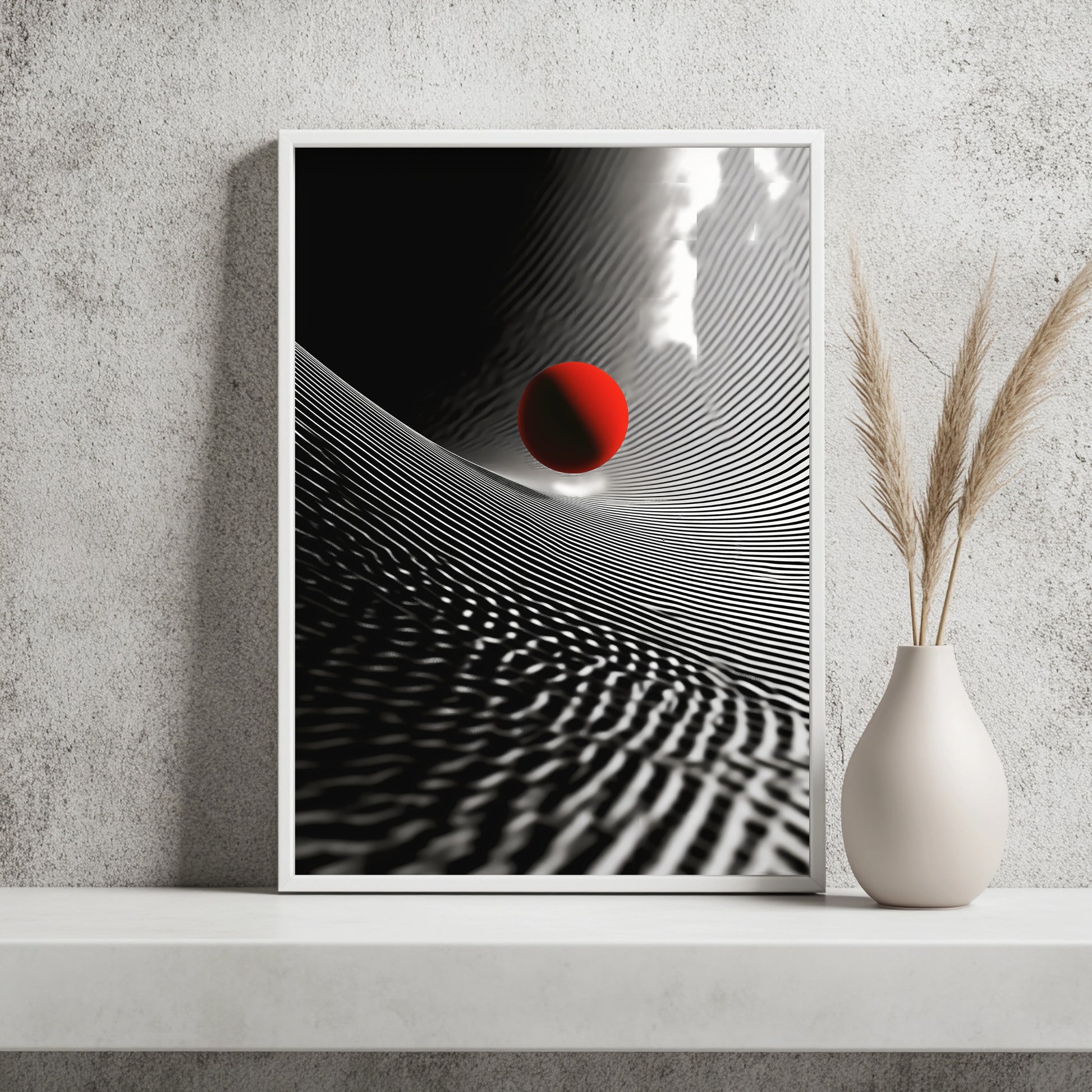 Rote Kugel Poster – Raumansicht 2