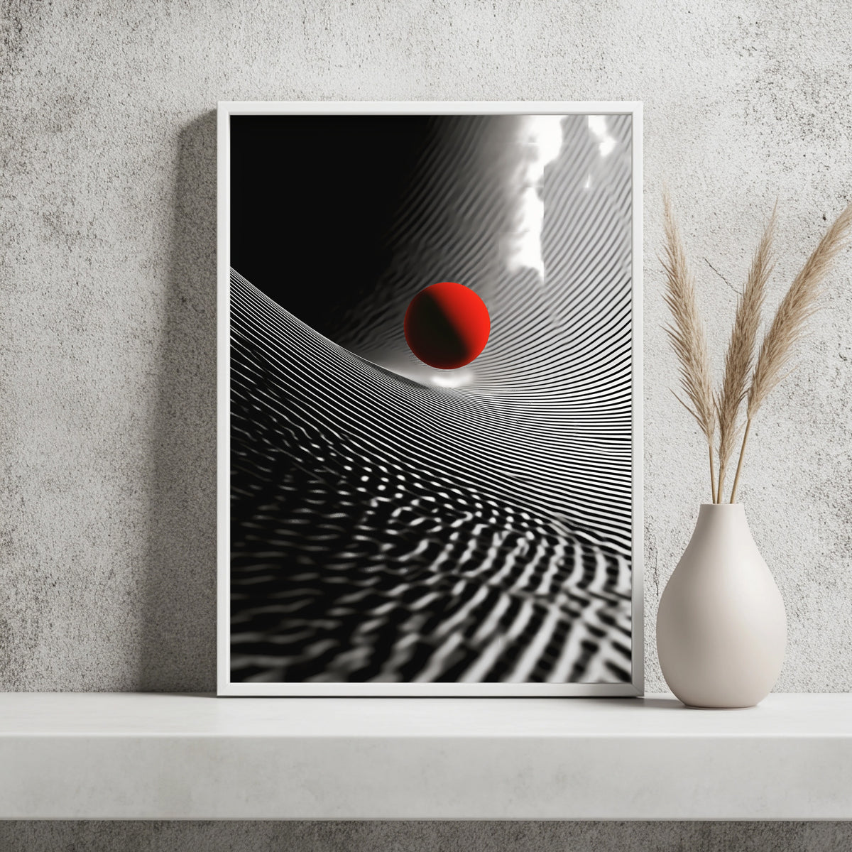 Rote Kugel Poster – Raumansicht 2