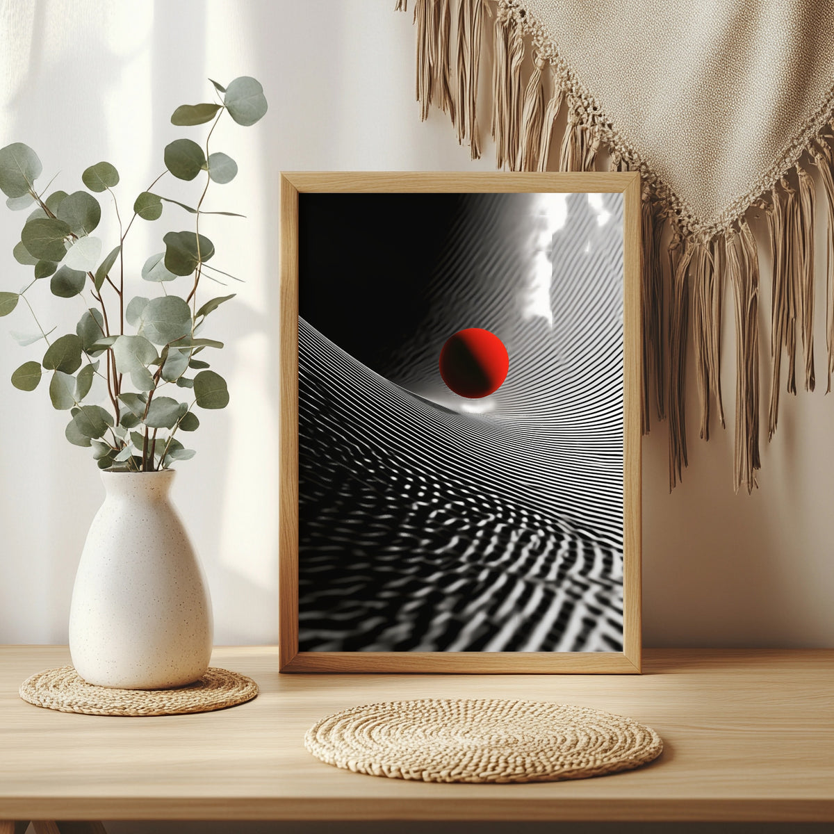 Rote Kugel Poster – Raumansicht 3