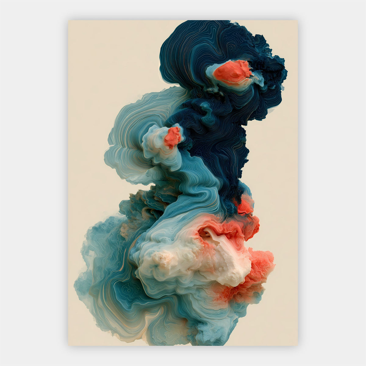 Abstrakte Farbwolke Poster – Freisteller