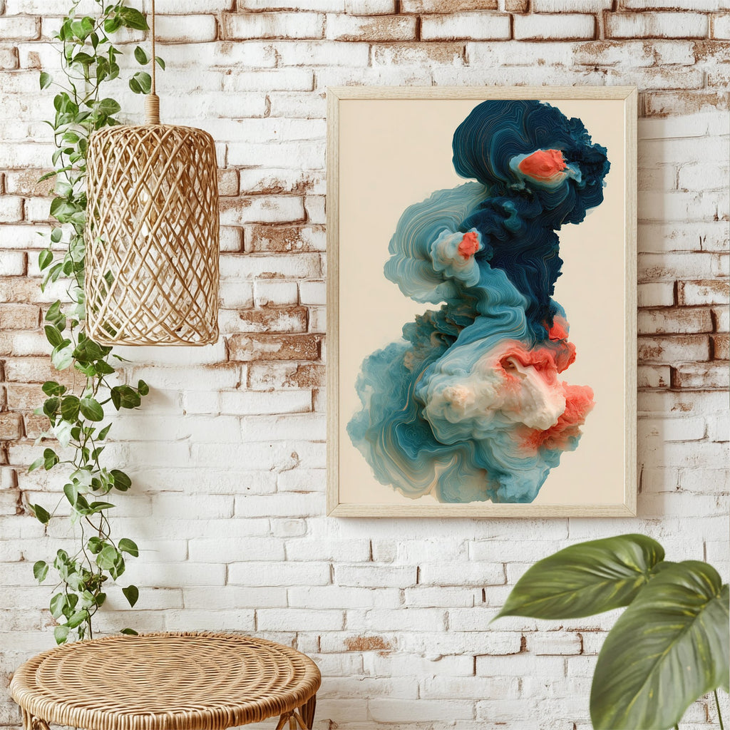 Abstrakte Farbwolke Poster – Raumansicht 1